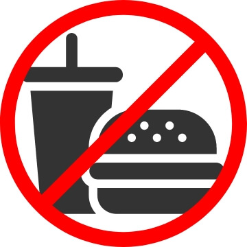 食べ物禁止